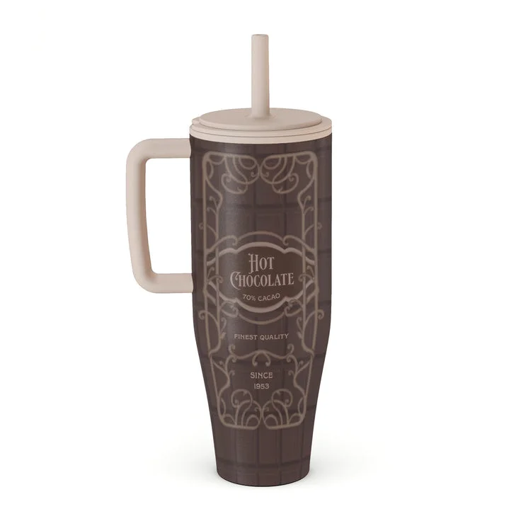 BURGA Burga 40oz (1.2L) Insulated Stainless Steel Tumbler with Handle & Leakproof Straw Lid – Double Wall Vacuum Travel Mug, Keeps Drinks Hot up to 12 Hours & Cold All Day, Cup Holder Friendly Reusable Bottle Hot Chocolate